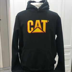 CAT Black Hoodie Sweatshirt – Men’s 2XL